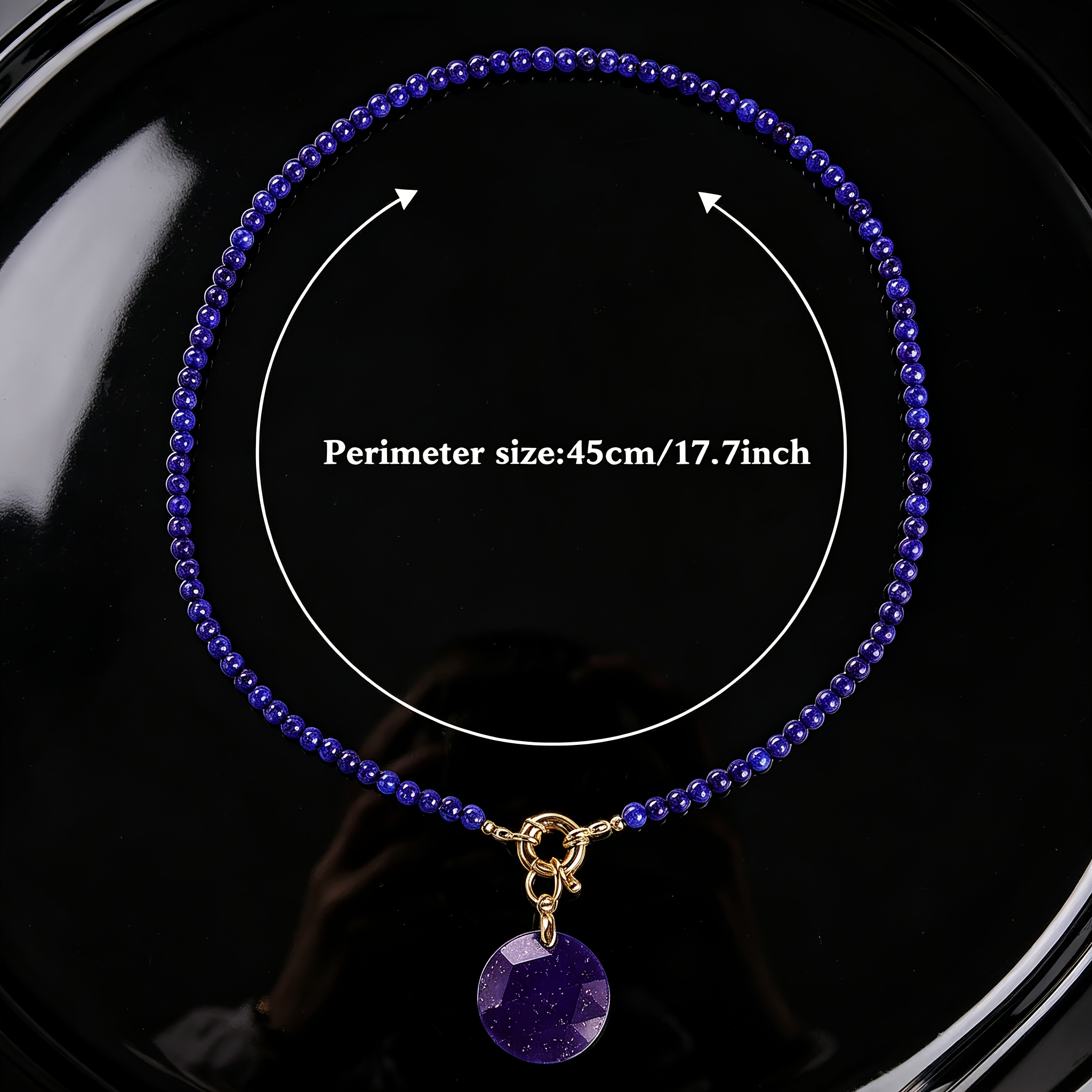 Minimalist Men's Natural Stone Necklace with Tiger's Eye & Lapis Lazuli